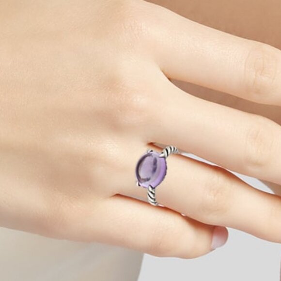 DAVID YURMAN AMETHYST STERLING SILVER 925 COLOR CLASSICS COCKTAIL RING - Picture 7 of 8
